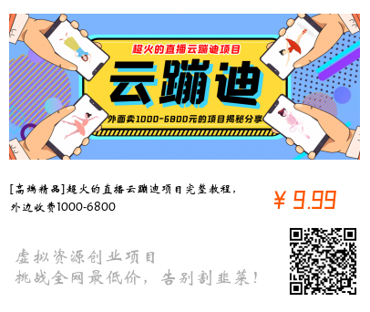 [高端精品]超火的直播云蹦迪项目完整教程，外边收费1000-6800